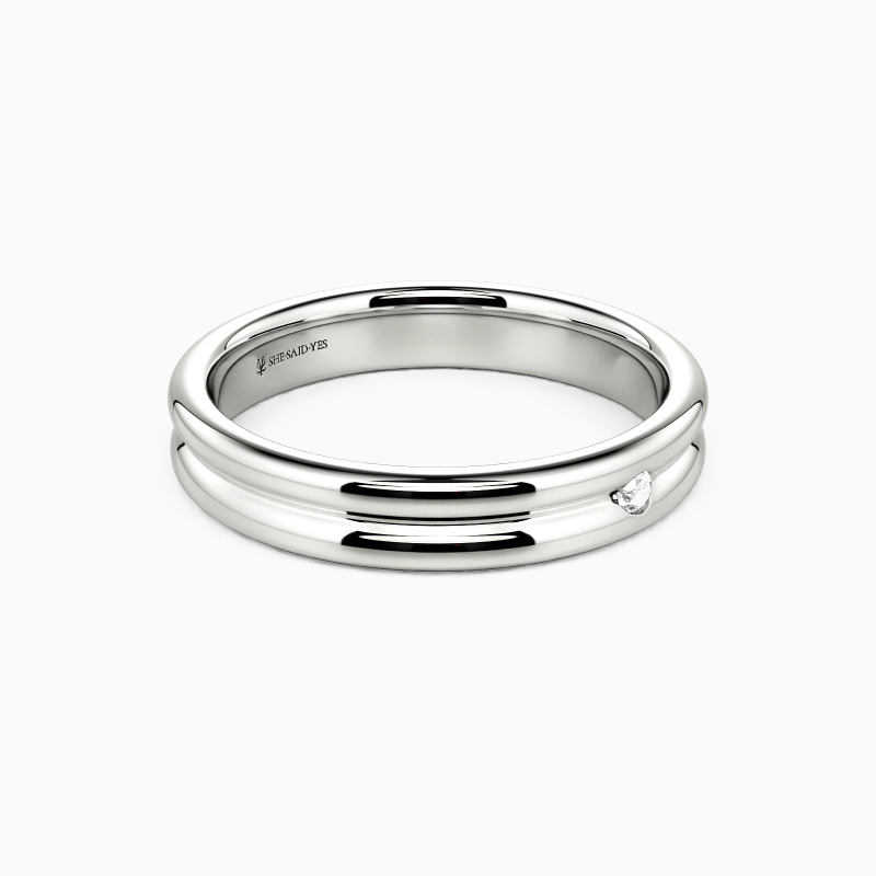 "Silhouettes of Us" Men's Wedding Band