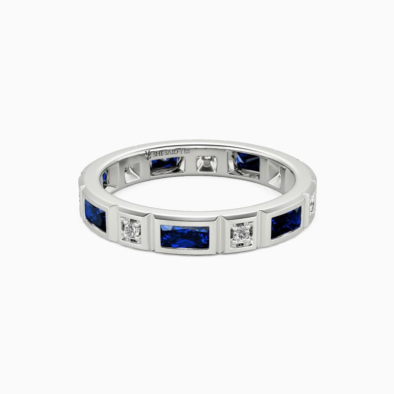 "My Last Belief" Channel Set Men's Wedding Ring