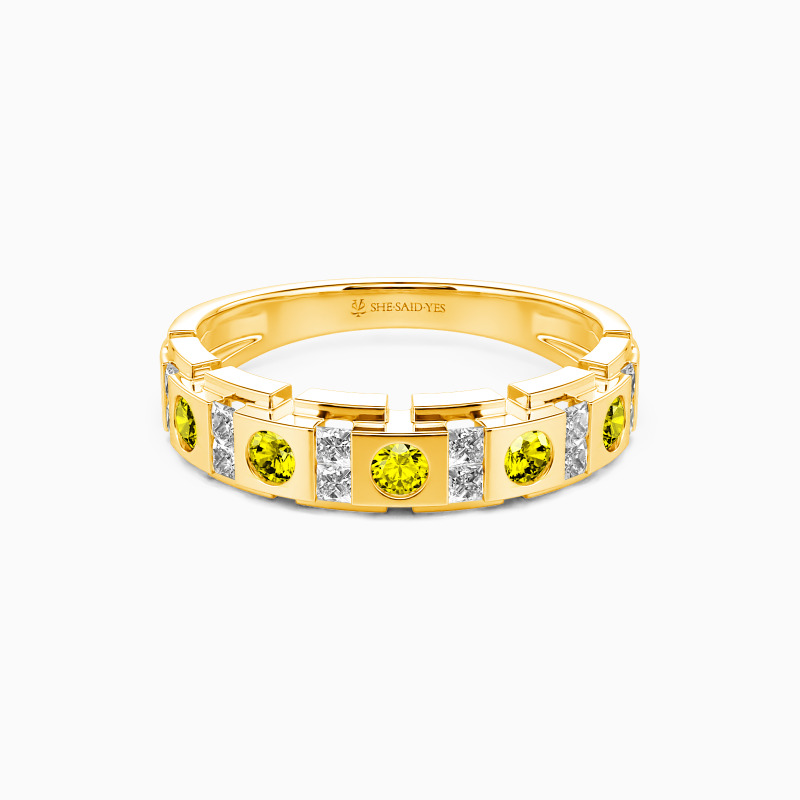 "You And Me" Channel Set Men's Wedding Ring