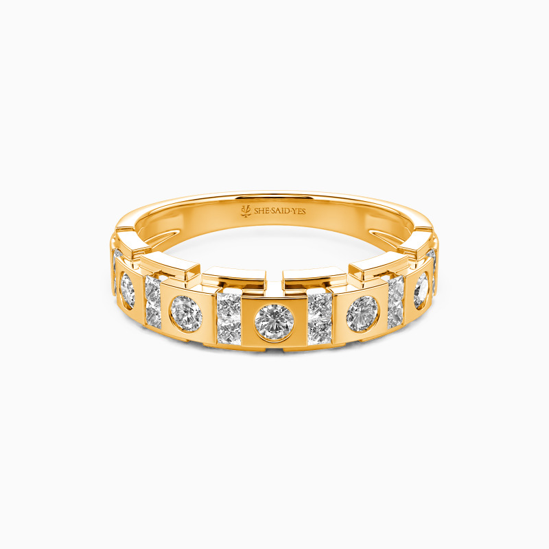 "You And Me" Channel Set Men's Wedding Ring
