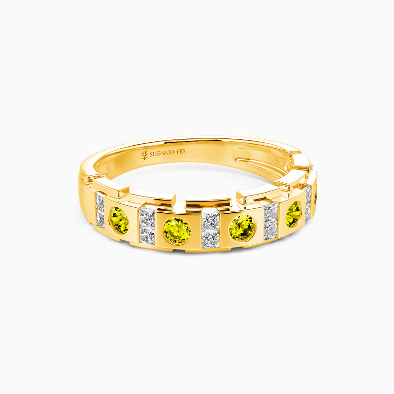 "You And Me" Channel Set Men's Wedding Ring