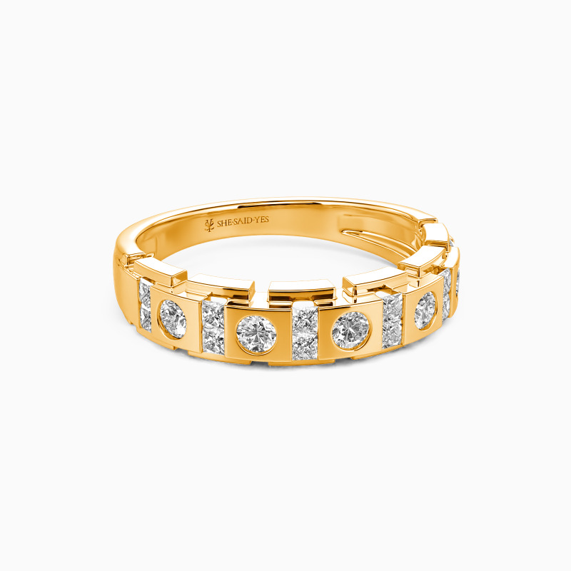"You And Me" Channel Set Men's Wedding Ring