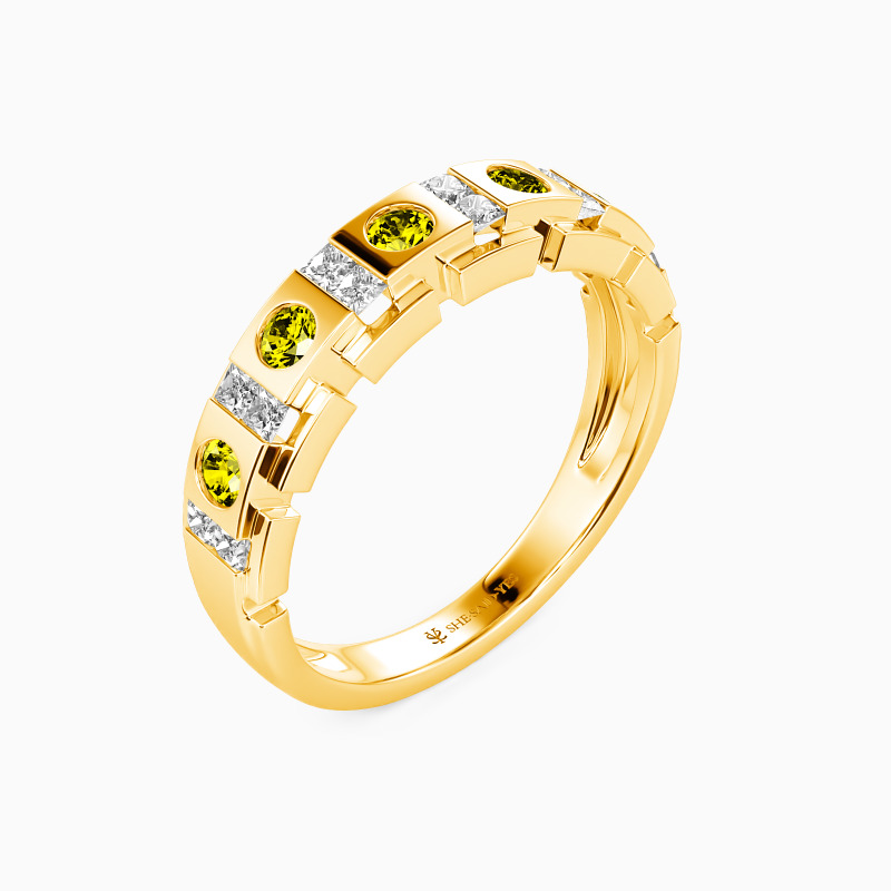 "You And Me" Channel Set Men's Wedding Ring