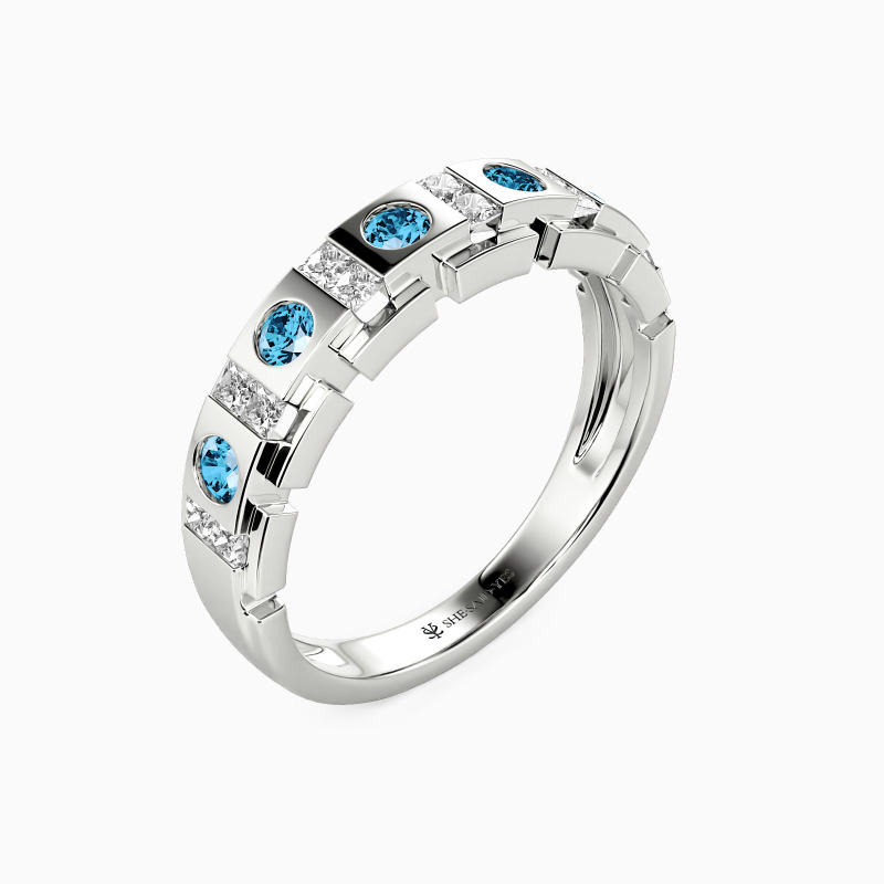 "You And Me" Channel Set Men's Wedding Ring