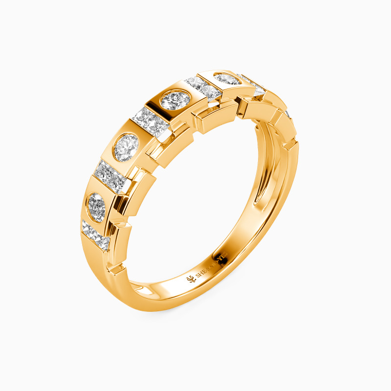 "You And Me" Channel Set Men's Wedding Ring