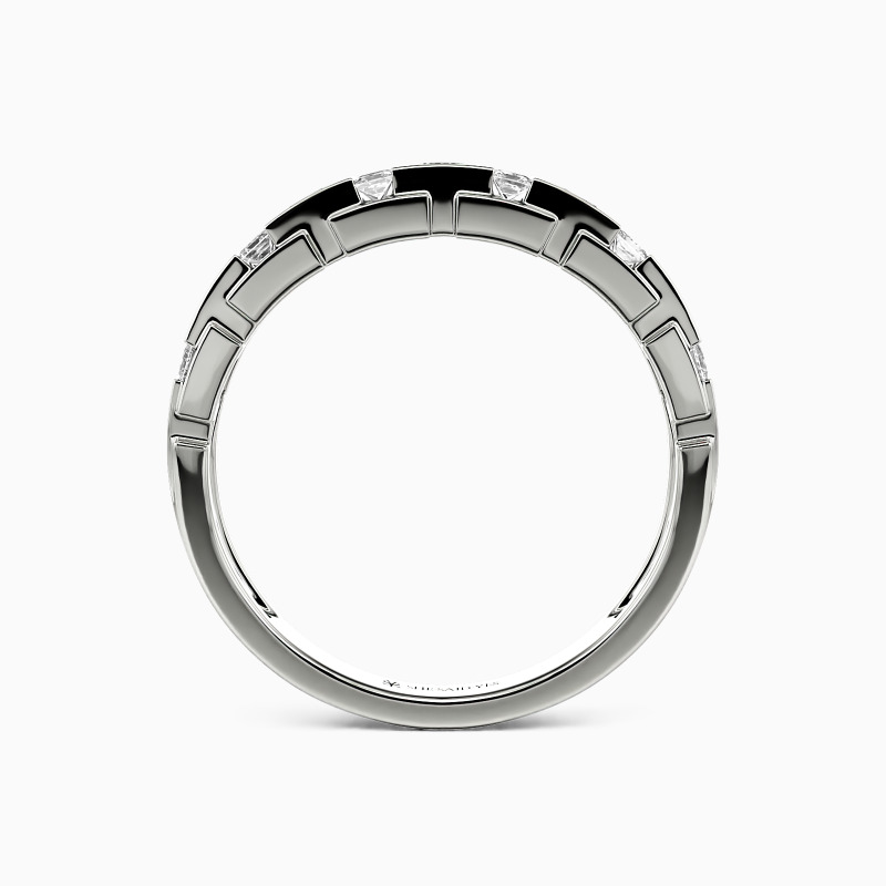 "You And Me" Channel Set Men's Wedding Ring