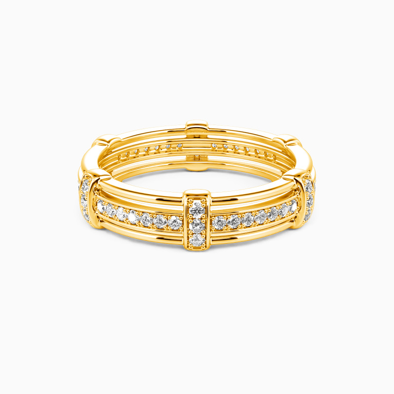 "Love Knot" Pave Set Men's Wedding Ring