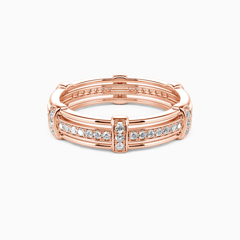"Love Knot" Pave Set Men's Wedding Ring