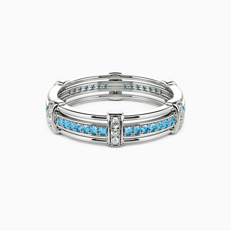 "Love Knot" Pave Set Men's Wedding Ring
