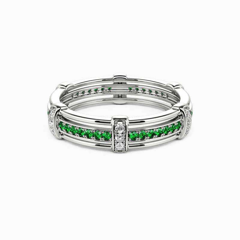 "Love Knot" Pave Set Men's Wedding Ring