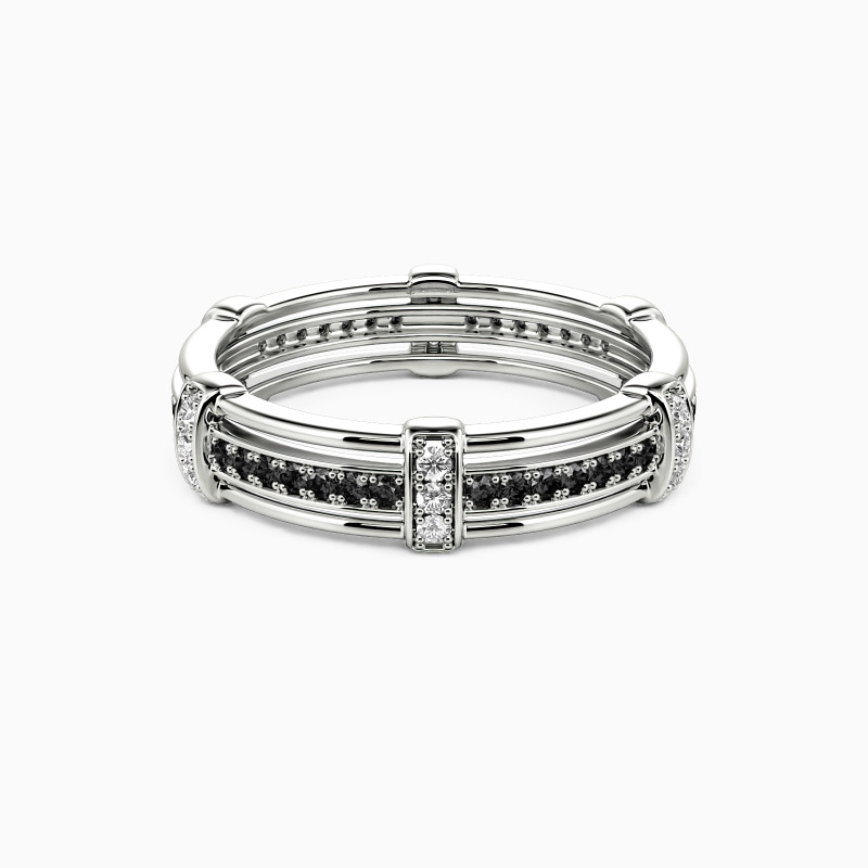 "Love Knot" Pave Set Men's Wedding Ring
