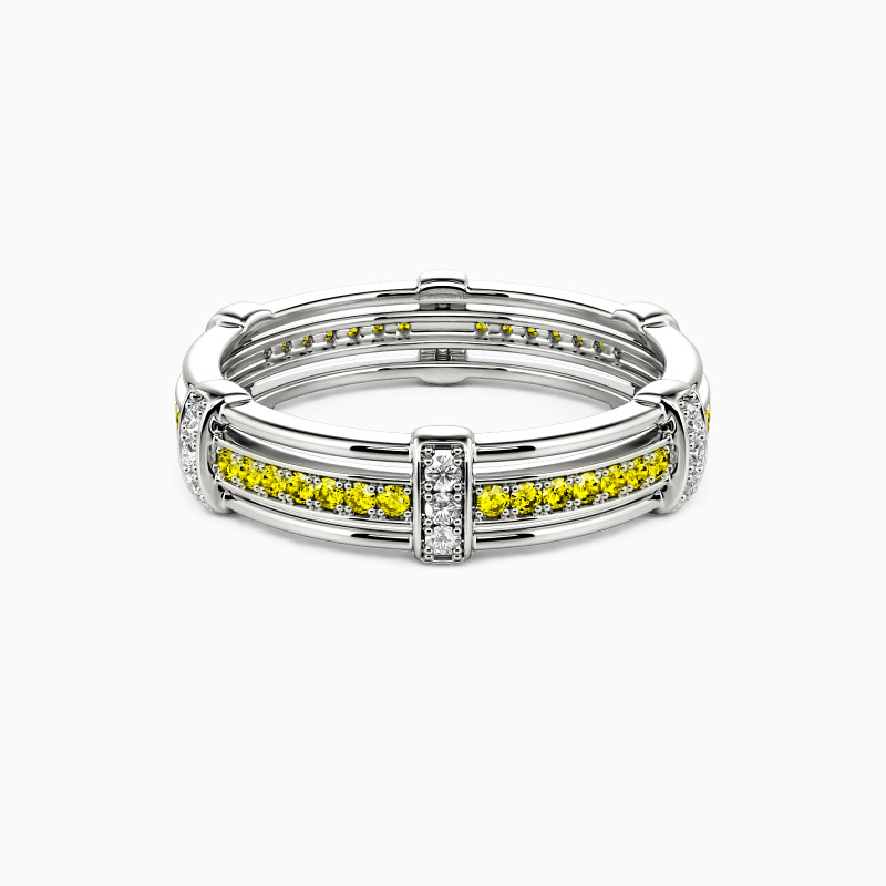 "Love Knot" Pave Set Men's Wedding Ring