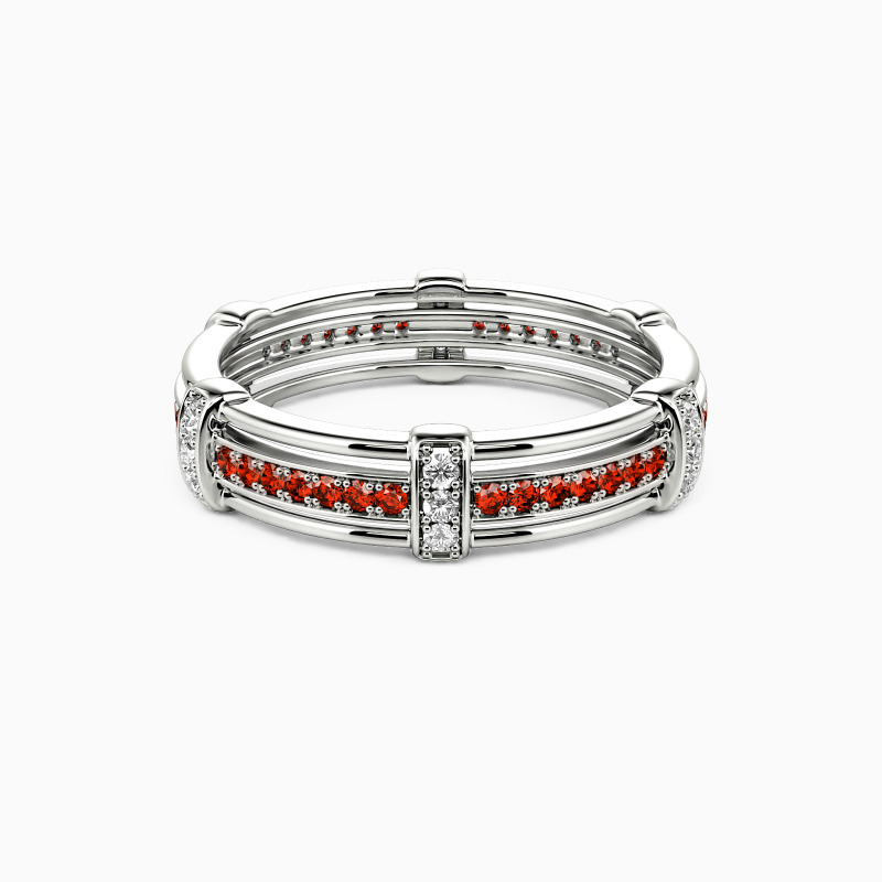 "Love Knot" Pave Set Men's Wedding Ring