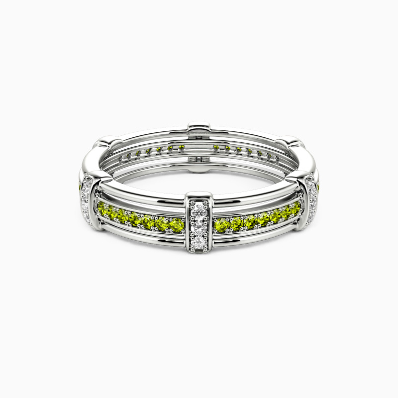 "Love Knot" Pave Set Men's Wedding Ring