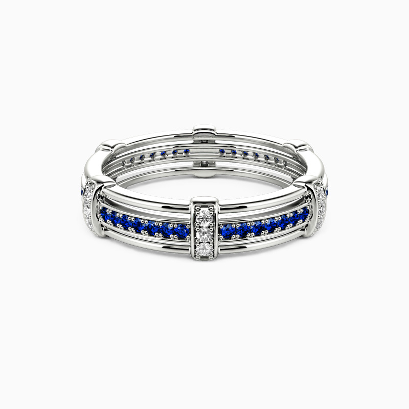 "Love Knot" Pave Set Men's Wedding Ring
