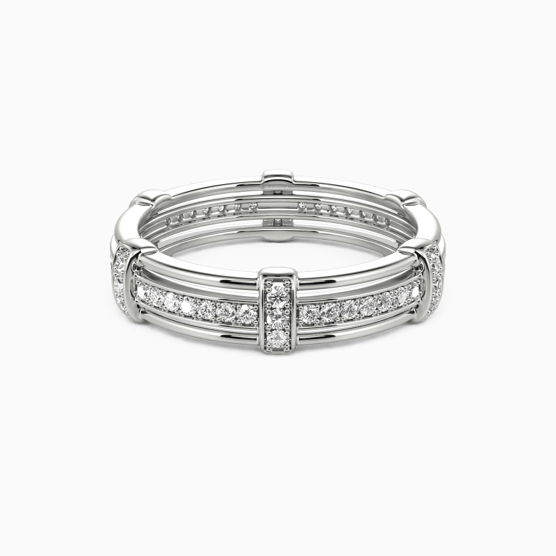 "Love Knot" Pave Set Men's Wedding Ring