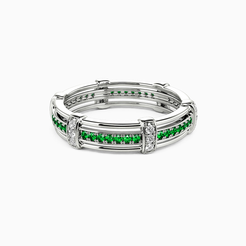 "Love Knot" Pave Set Men's Wedding Ring