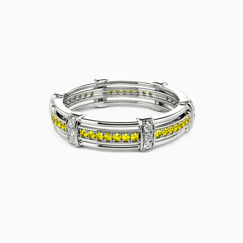 "Love Knot" Pave Set Men's Wedding Ring