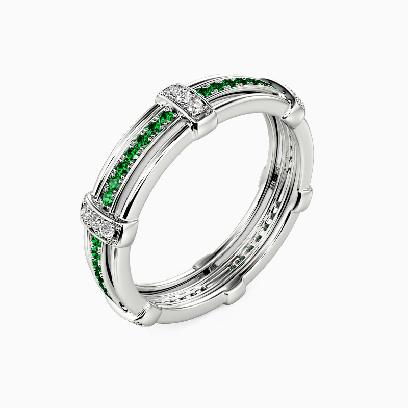 "Love Knot" Pave Set Men's Wedding Ring