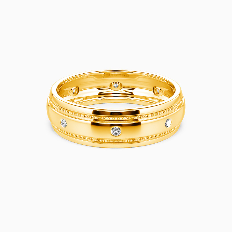 "You and Gentleness" Channel Set Men's Wedding Ring
