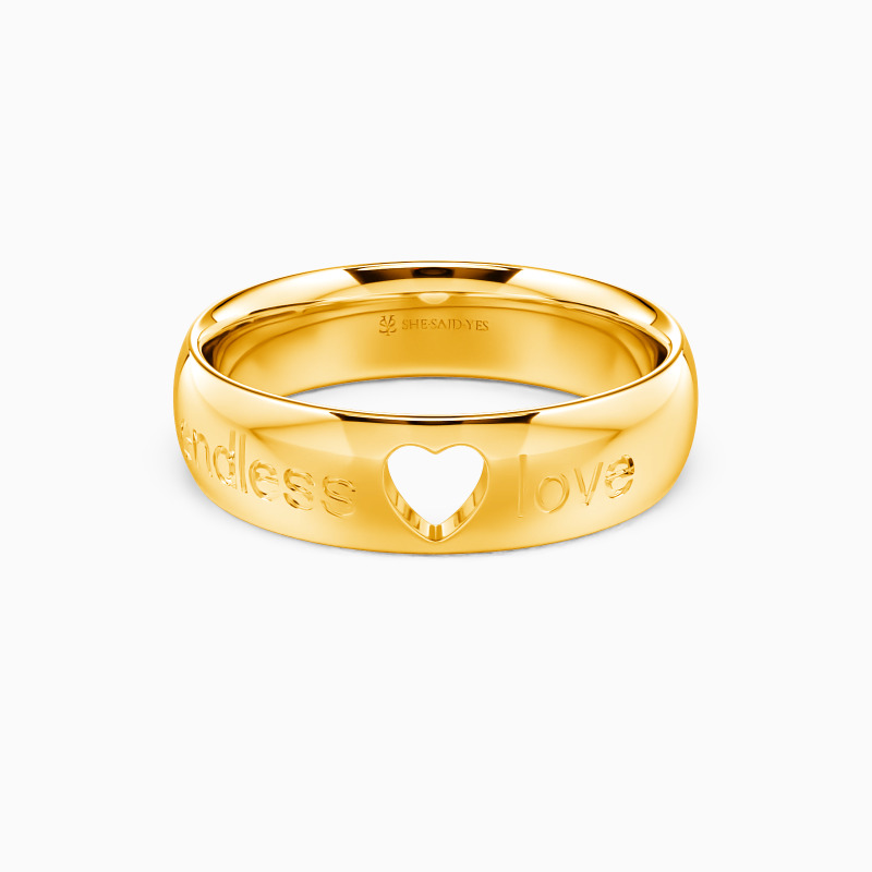 "Endless Love" Engraved Men's Wedding Ring