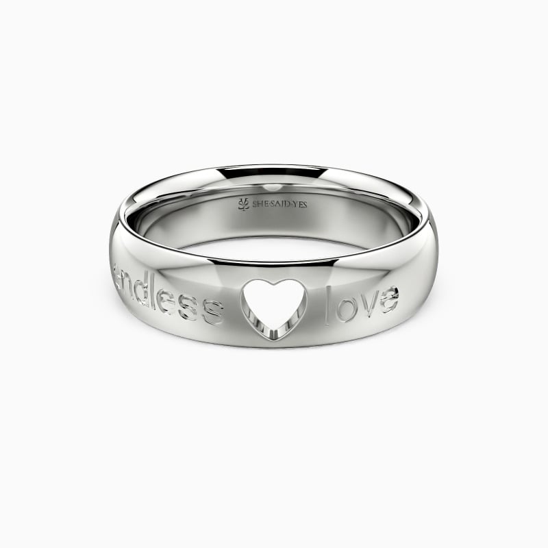 "Endless Love" Engraved Men's Wedding Ring