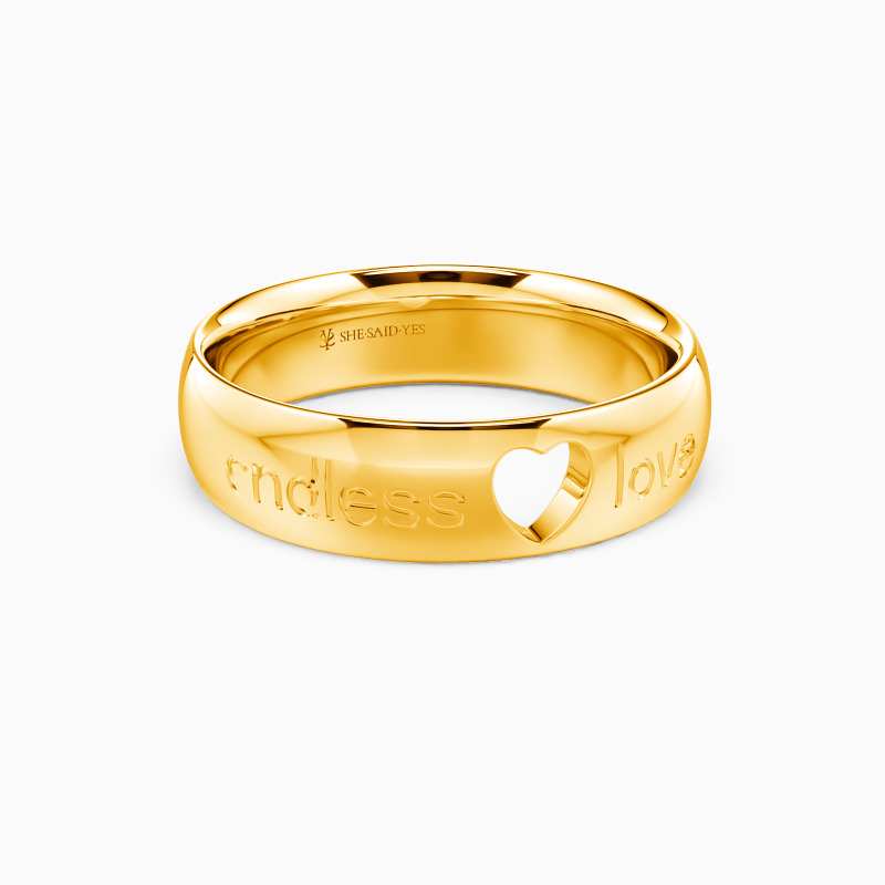 "Endless Love" Engraved Men's Wedding Ring