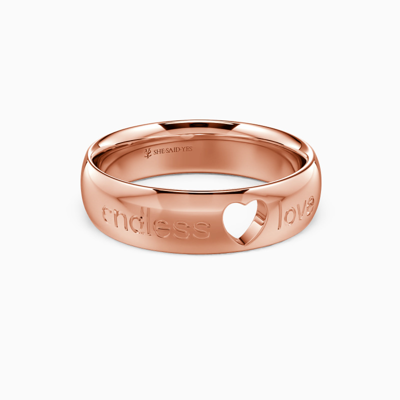 "Endless Love" Engraved Men's Wedding Ring