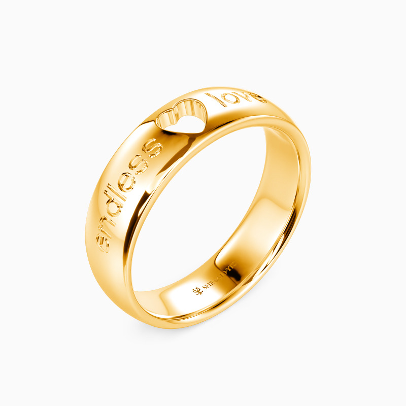 "Endless Love" Engraved Men's Wedding Ring
