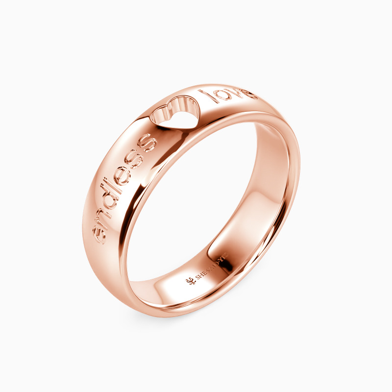 "Endless Love" Engraved Men's Wedding Ring