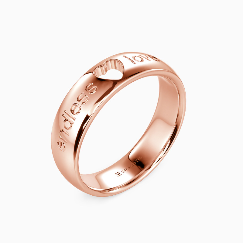 "Endless Love" Engraved Men's Wedding Ring