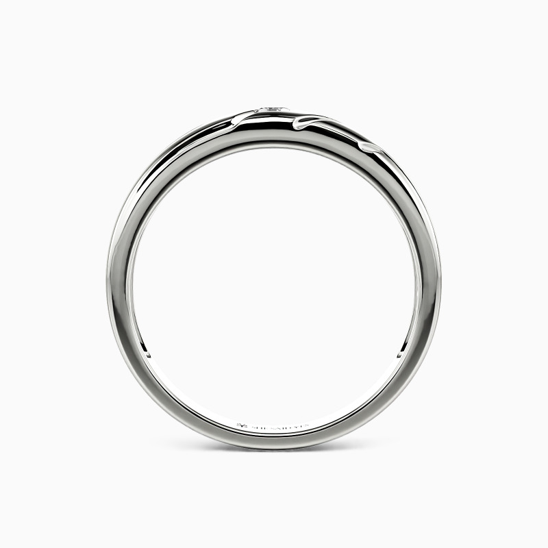 "My Hope My Inspiration " Asymmetric Men's Wedding Ring