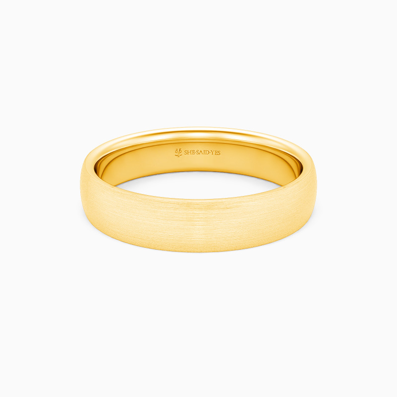 "Attente infinie" Bague de mariage pour homme brossée mate
