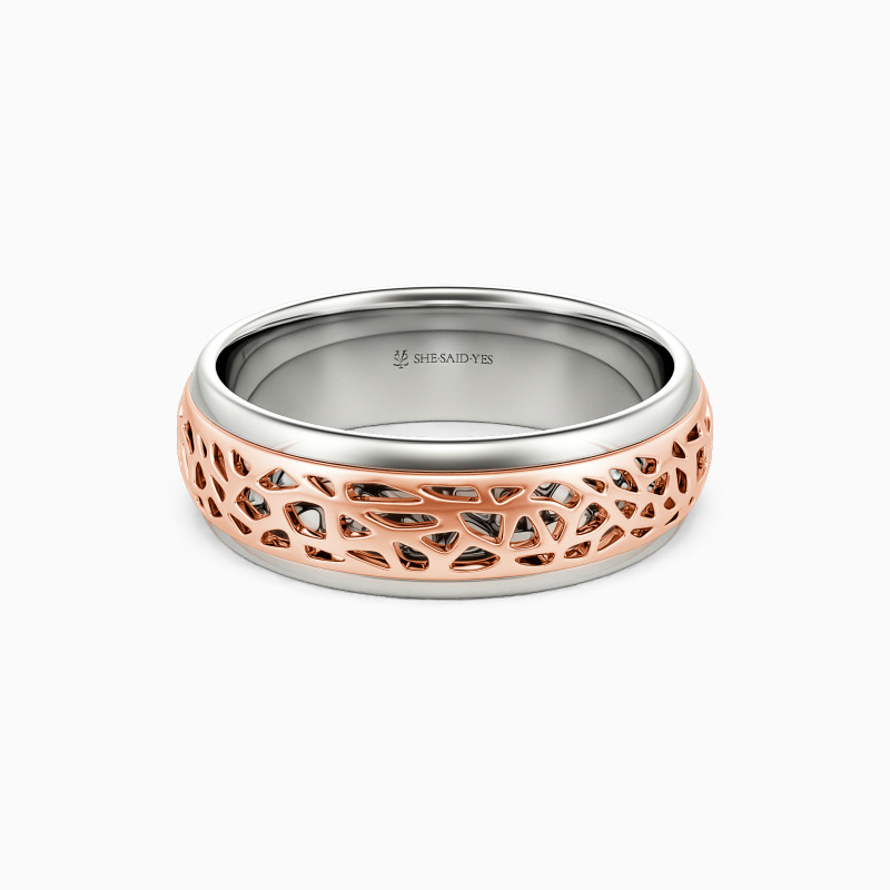 "You're My Preference" Textured Men's Wedding Ring