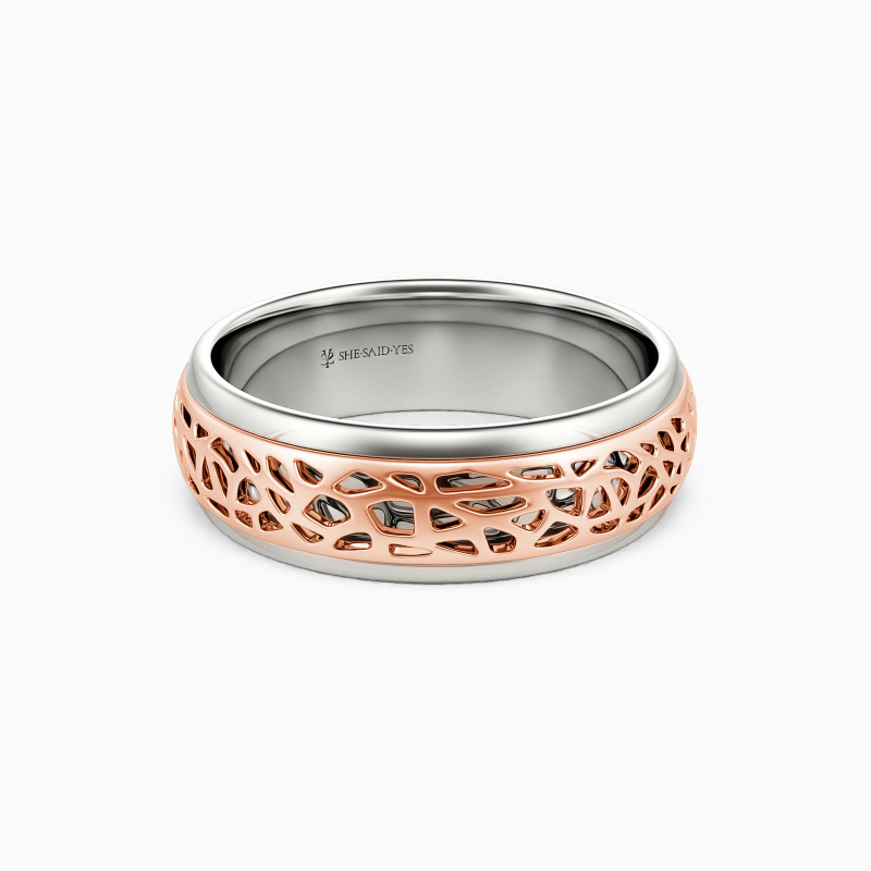 "You're My Preference" Textured Men's Wedding Ring