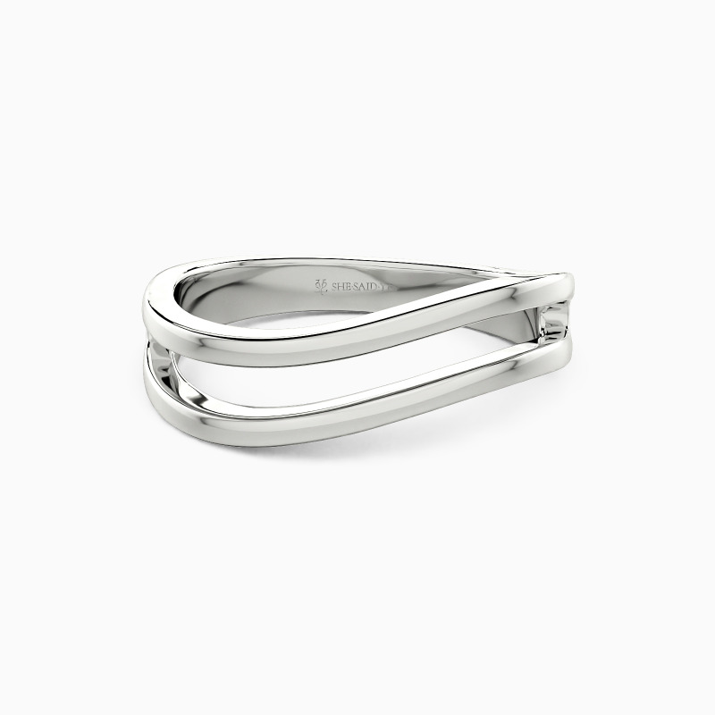 "Gentle Touch" Curved Men's Wedding Ring