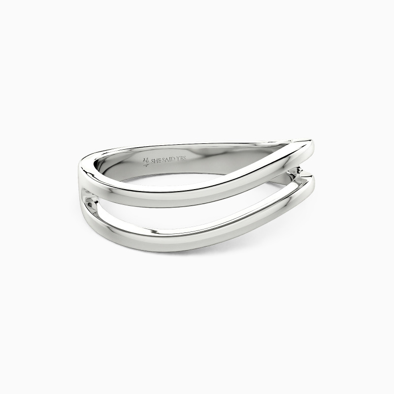 "Gentle Touch" Curved Men's Wedding Ring