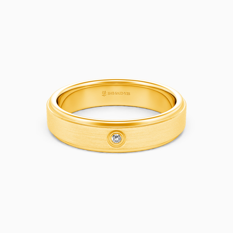 "Firm Commitment" Matte Brushed Men's Wedding Ring