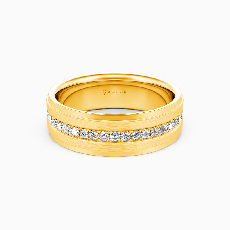 "Beyond the Time" Matte Brushed Men's Wedding Ring