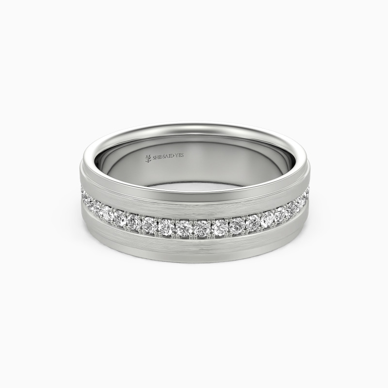 "Beyond The Time" Matte Brushed Men's Wedding Ring