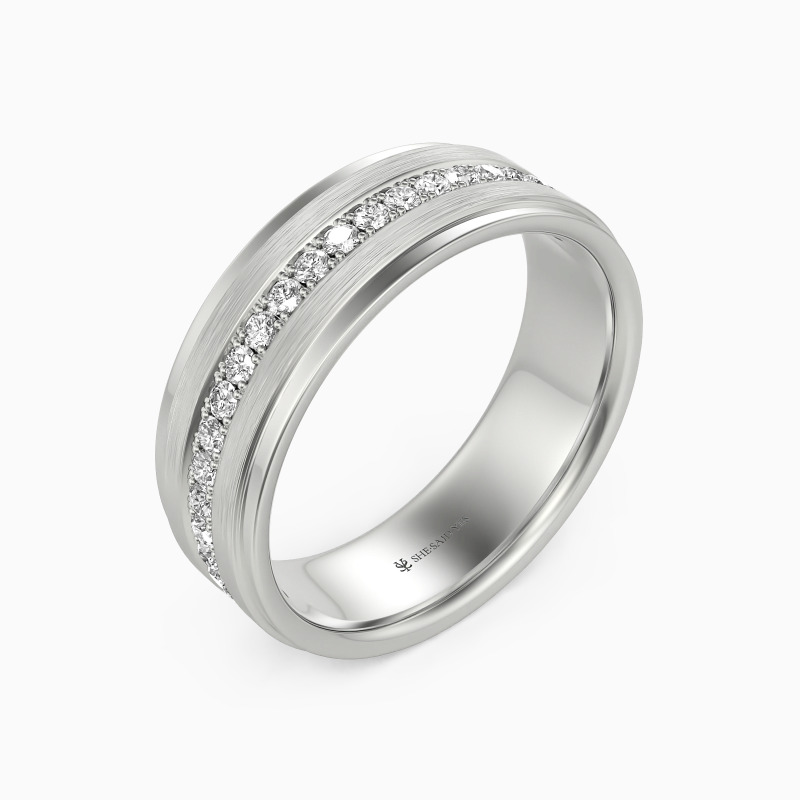 "Beyond The Time" Matte Brushed Men's Wedding Ring