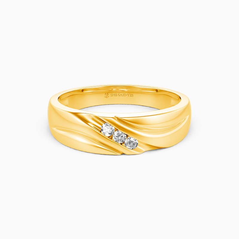 "Streaming in Love" Men's Wedding Ring