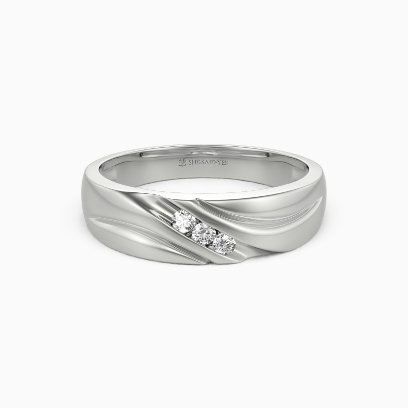 "Streaming in Love" Men's Wedding Ring