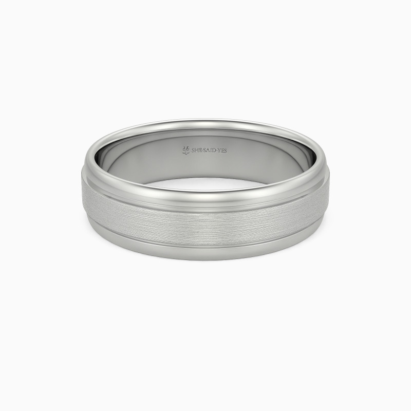 "The Gentle Satellites" Matte Brushed Men's Wedding Ring