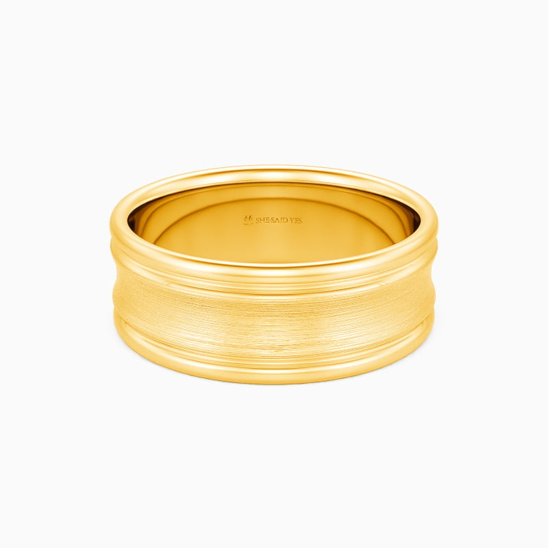 "Love Without Regrets" Matte Brushed Men's Wedding Ring