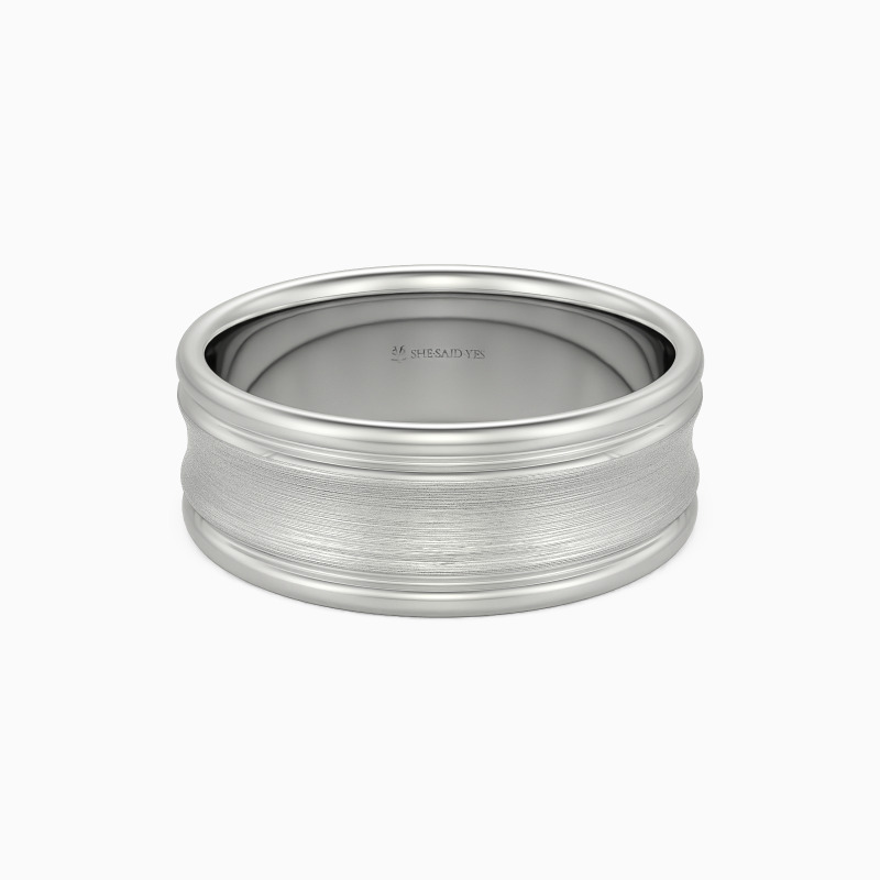 "Love Without Regrets" Matte Brushed Men's Wedding Ring