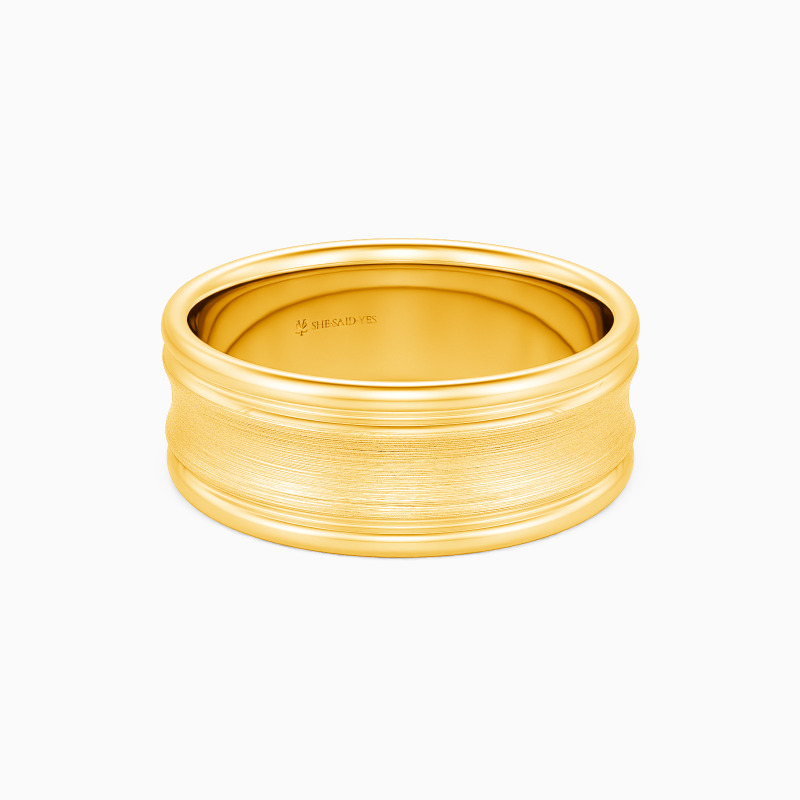 "Love Without Regrets" Matte Brushed Men's Wedding Ring