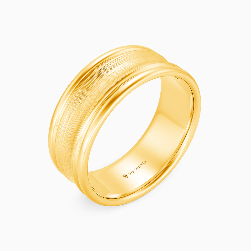 "Love Without Regrets" Matte Brushed Men's Wedding Ring