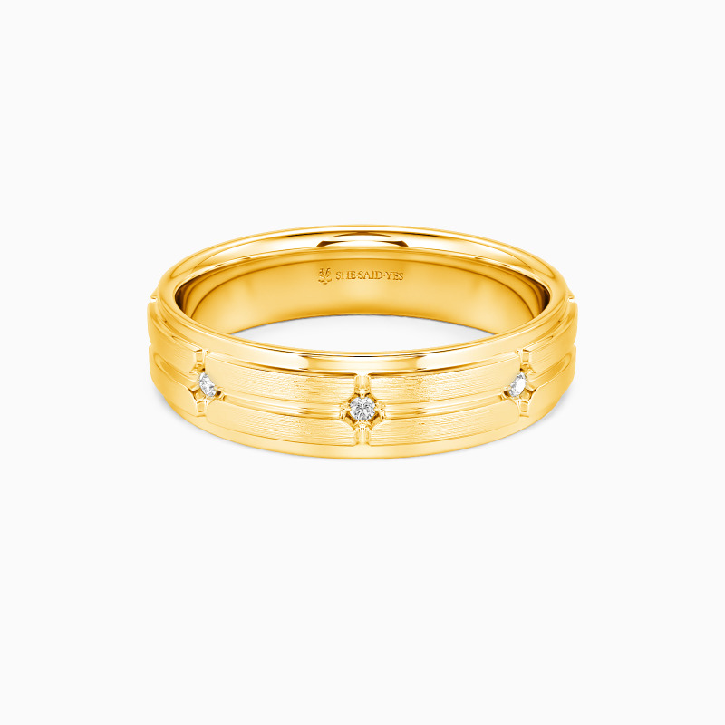 "My Silent Guardian" Matte Brushed Men's Wedding Ring