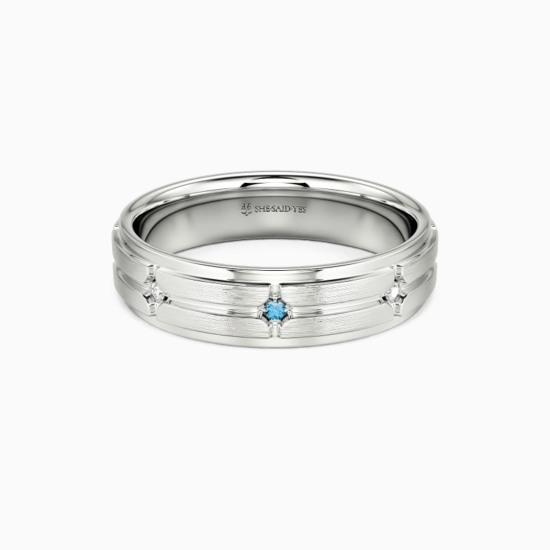 "My Silent Guardian" Matte Brushed Men's Wedding Ring